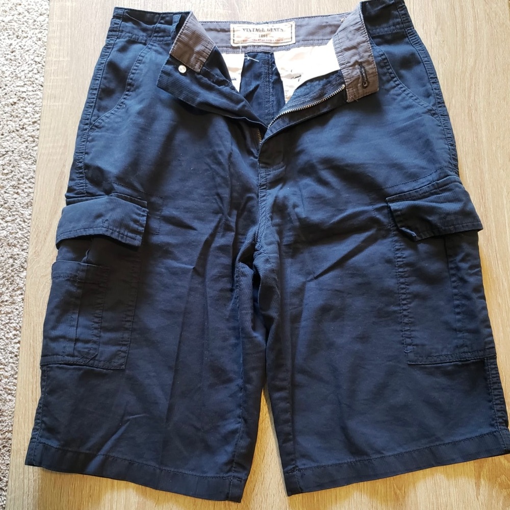 Vintage Genes Cargo Shorts- Blue